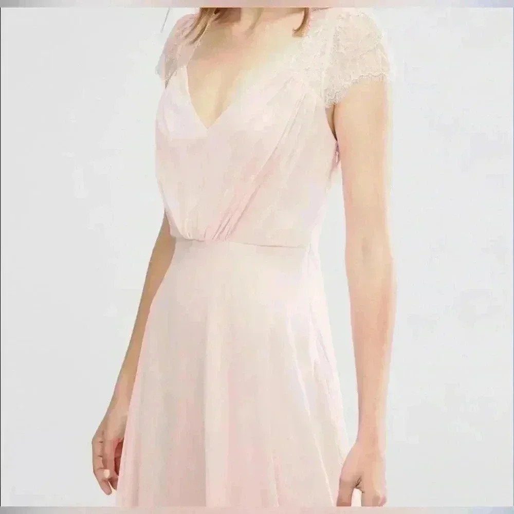 ASOS Kate Lace Maxi Dress - soft pink color size 4 like new